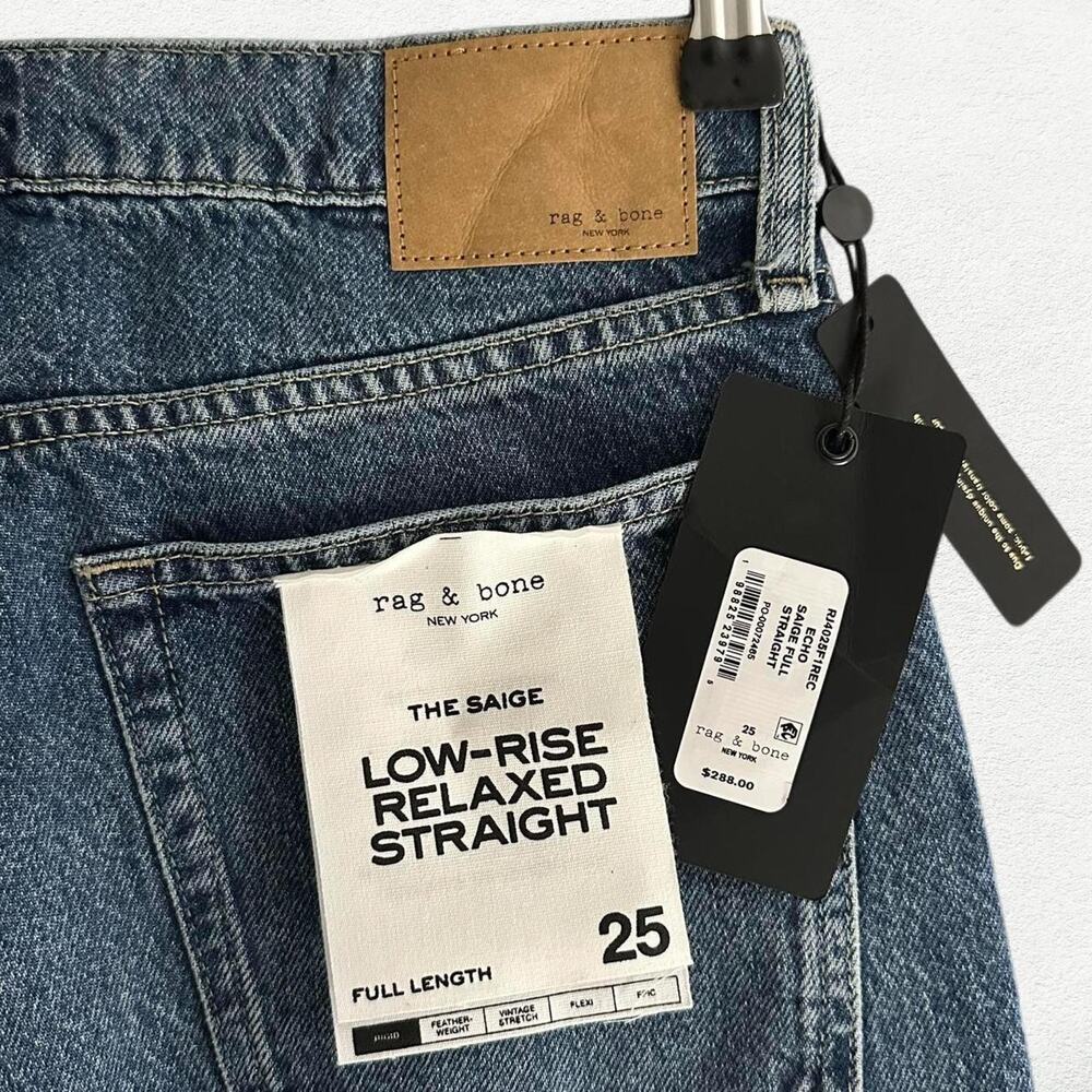 Rag & Bone The Saige Denim Jeans in Echo - Picture 2 of 8